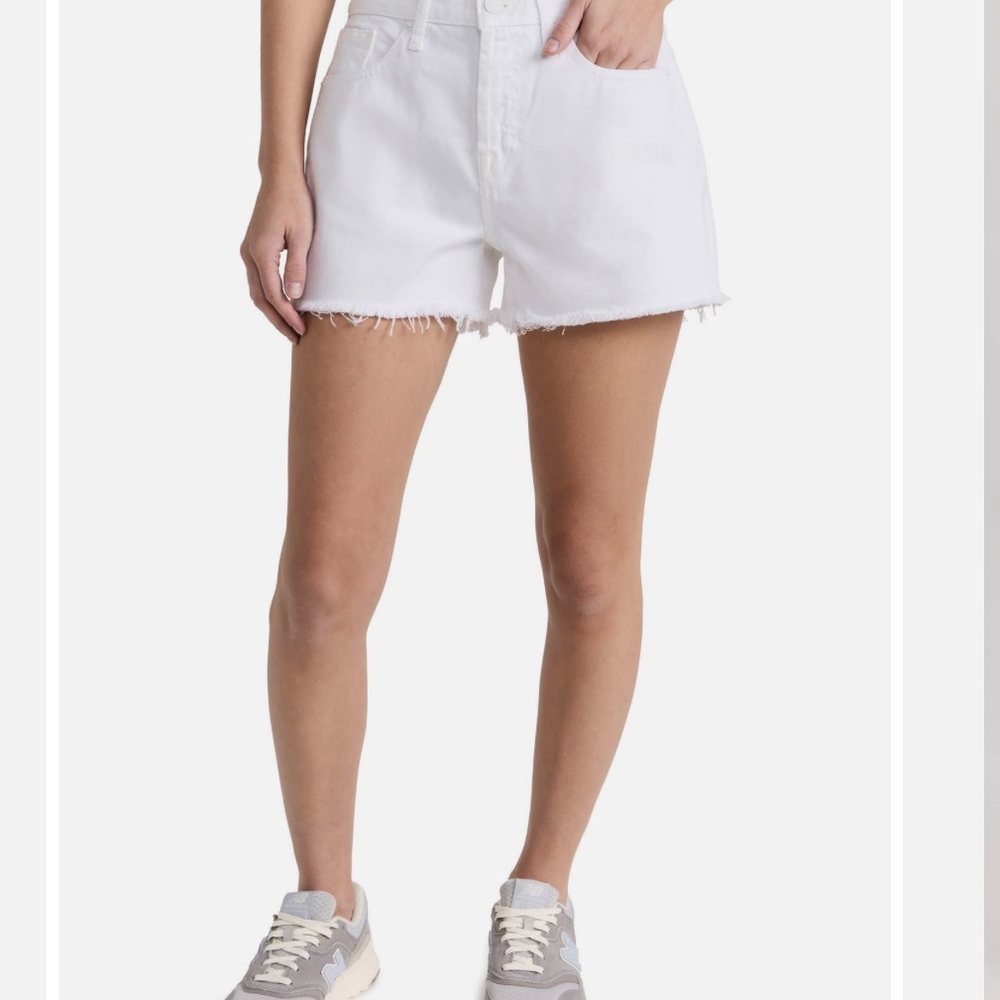 NWT 7 FAM high waist Monroe white shorts cut off denim - Picture 4 of 15